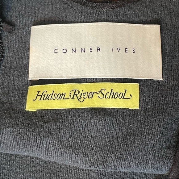 Conner Ives Lace trimmed black printed cotton jersey mini dress size medium - Picture 9 of 12